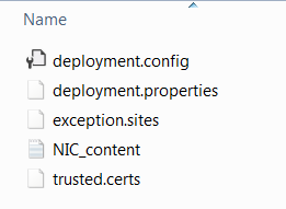 Java deployment directory with the correct Java config files for Devices Client